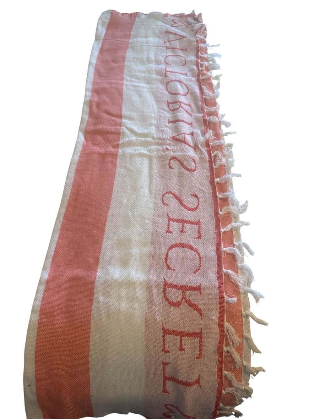 Victoria's Secret Striped Beach Towel or Throw with Fringe
